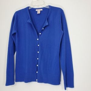 Covington Blue Button Front Cardigan,  Size small